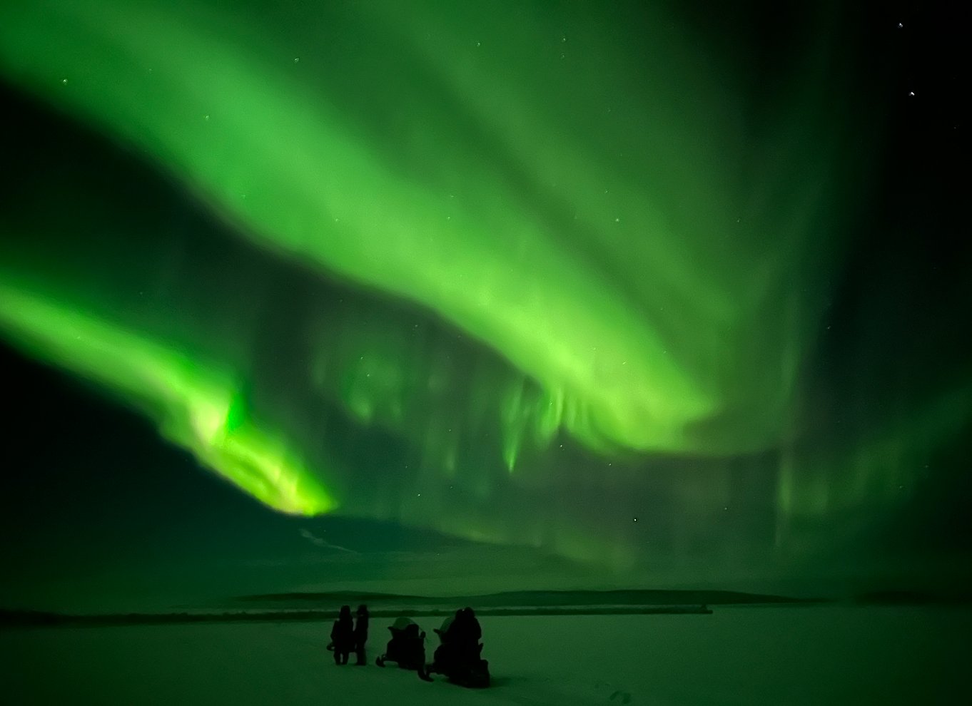 Kiruna: Guidet snescootertur og nordlysjagt