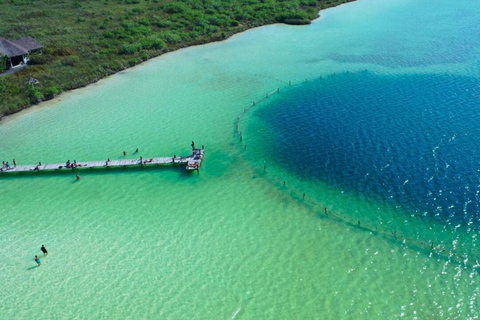 Från Cancun: Kaan Luum med Cenotes &amp; Lunch ECOCancun &amp; Puerto M: Rundtur, bekvämligheter + lunchbox + drycker