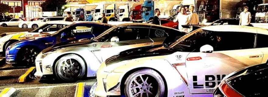 Visite de la rencontre de voitures JDM de Daikoku à Tokyo avec chauffeur-guide privé