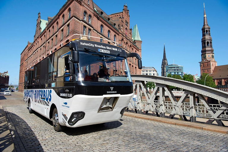 Hamburgo: Ingresso de ônibus anfíbio fluvial e terrestre