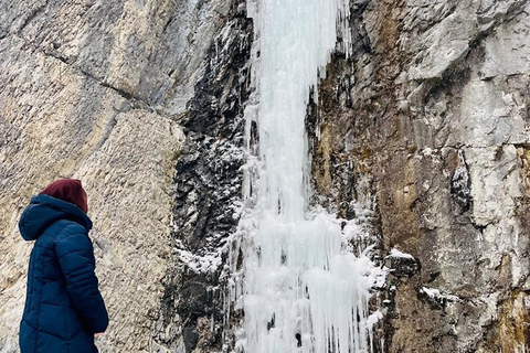 Grotto Canyon Ice Walk with Indigenous Pictographs Calgary pick up