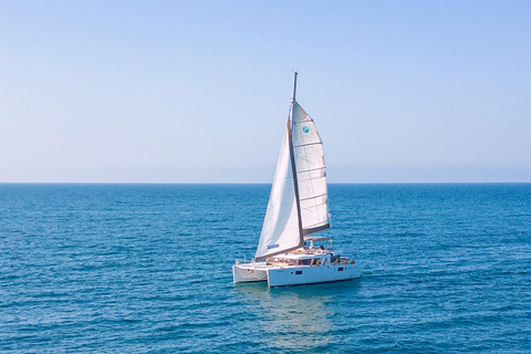 Rethymno: Sailing Catamaran Cruise with Meal & Drinks Rethymno: Luxury Catamaran Cruise with Meal & Drinks