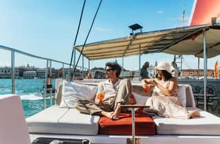 Venedig: Lagunen-Katamaran-Kreuzfahrt mit Musik und Getränken
