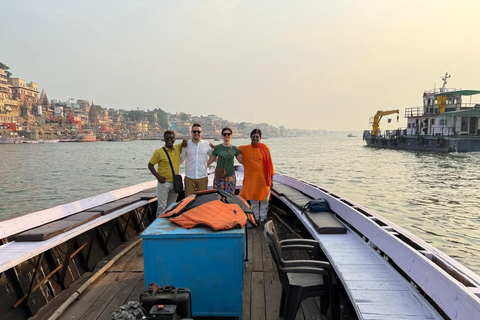 Varanasi: Sunrise Boat Ride w Traditional Meal Half Day Tour with a professional tour guide