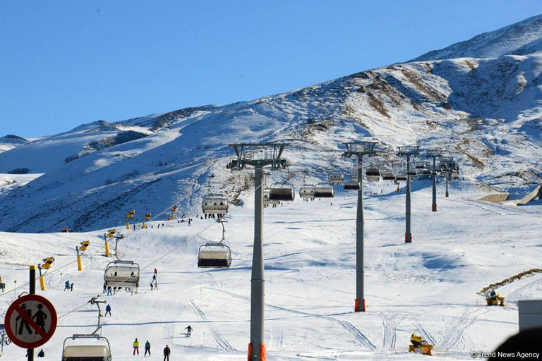 From Baku: Skiing, Zipline, Snow Tubing, and Snowmobile Tour