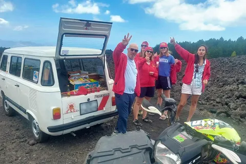Mount Etna: trek with vintage car, tasting sicilian produtcs