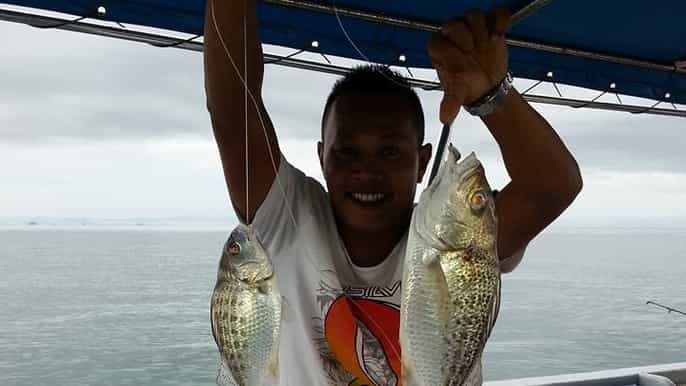 langkawi fishing trip by boat with a local