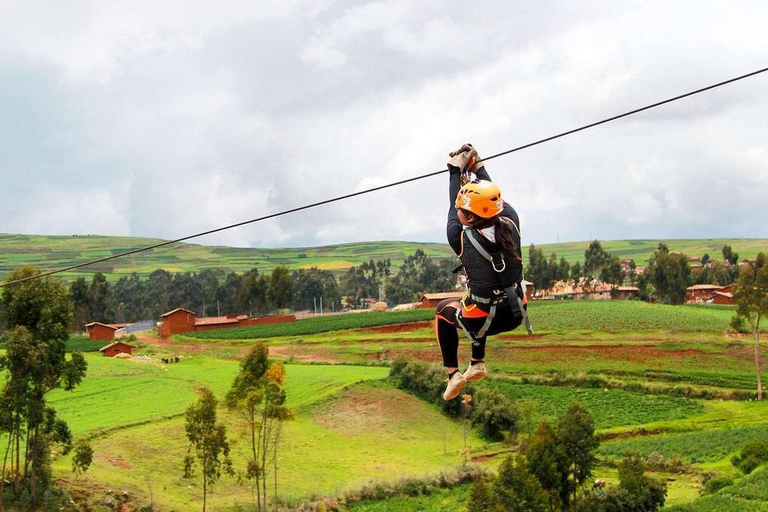 Från Cusco: Sacred Valley halvdagsutflykt med zipline