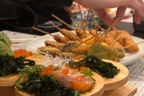 Osaka: Ekstrawagancja kulturalna All-Inclusive Night FoodieOsaka: Nocna wycieczka all-inclusive z wołowiną Kobe