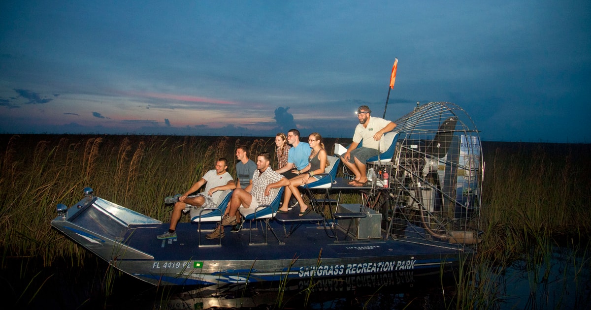 Sawgrass Recreation Park 1Hour Airboat Night Tour GetYourGuide