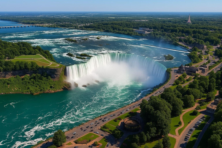 Cataratas do Niágara, Ontário: tour guiado com passeio de barco e serviço de buscaNiagara Falls, Ontário: tour guiado com passeio de barco e serviço de busca