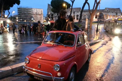 Rome: Romantic Night Tour by Classic Fiat 500