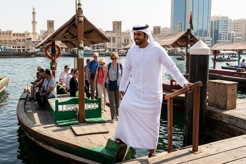 Dubai: Al Seef, Creek, and Souks Guided Tour with Abra Ride