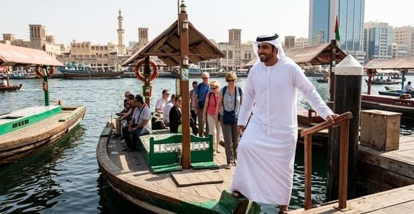 Dubai: Al Seef, Creek, and Souks Guided Tour with Abra Ride