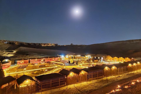 From Cairo: Desert night, Bedouin dinner, coffee & show