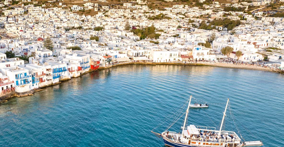 Sunset Party Boat Cruise with 1 Drink — a boat tour from Mykonos, Greece