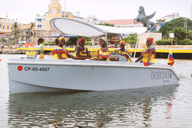 Cartagena: Self-Driven Boat Tour with MapCartagena: 2 hour Self-Drive Boat Tour