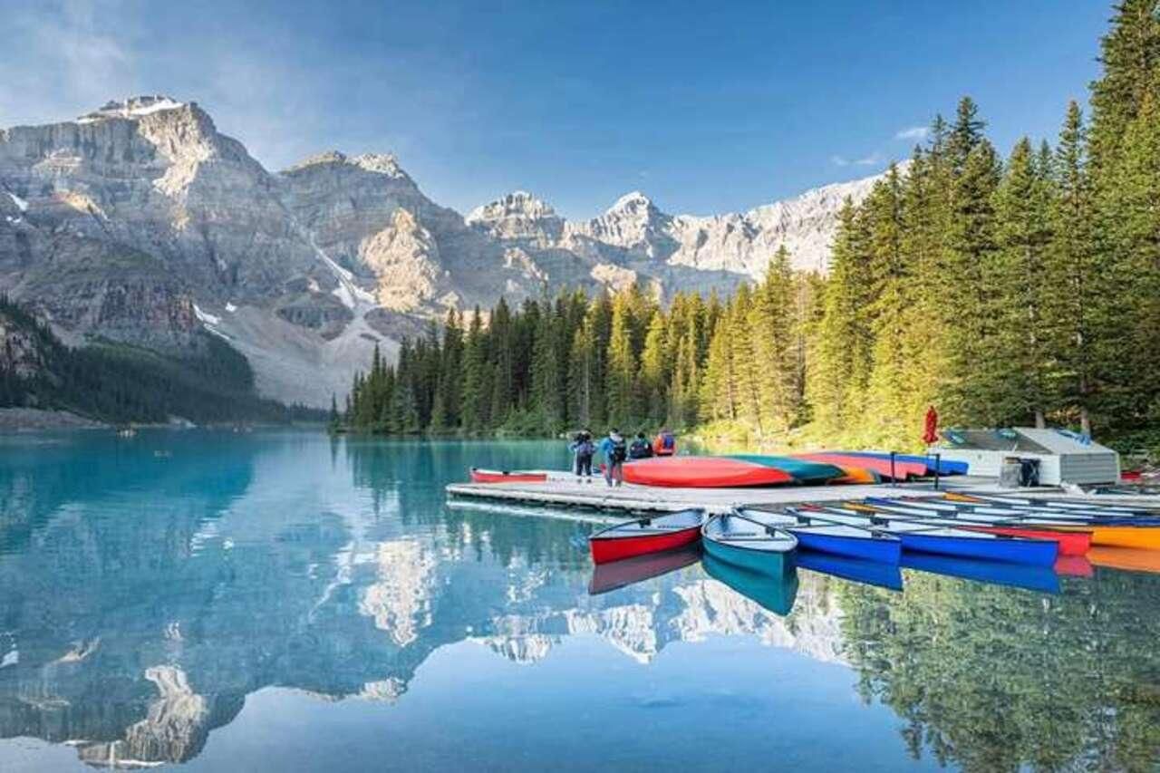 Moraine, Lake Louise, Emerald, Johnson Canyon und die Stadt Banff