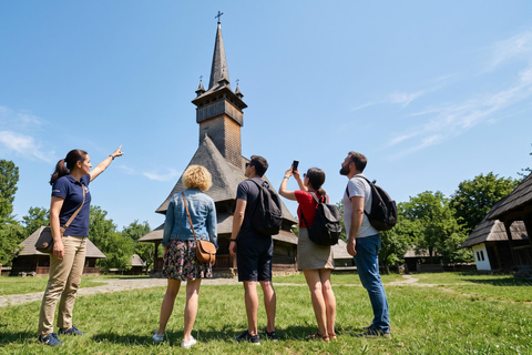 Bucharest: Parliament, Ceausescu Mansion & Village Museum COACH TOUR Audio guide in 24 languages
