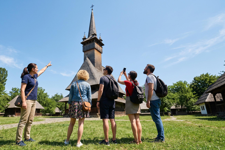 Bucharest: Parliament, Ceausescu Mansion & Village Museum COACH TOUR Audio guide in 24 languages