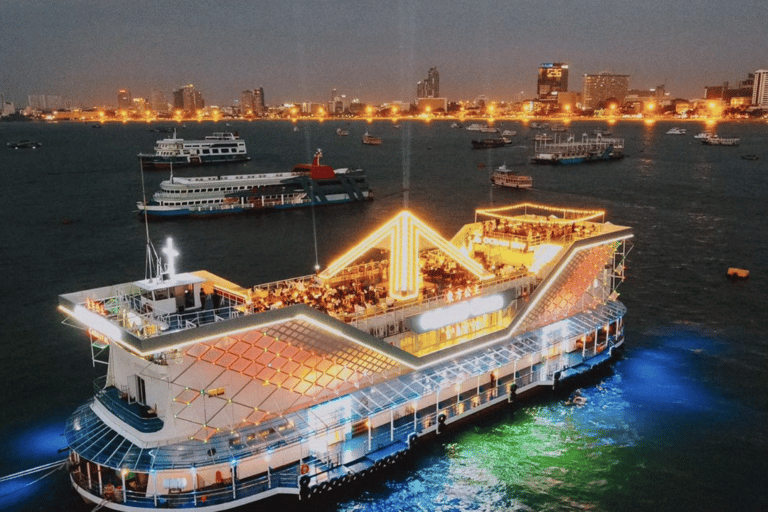 Ocean Sky Pattaya Sunset Dinner Cruise Experience Sunset Dinner Cruise Pattaya with Buffet, Show, and Sea View