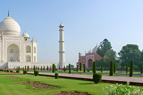 Taj Mahal, Agra Fort & Elephant Conservation Tour from Delhi All Inclusive Tour Option with Drop-off in Jaipur City