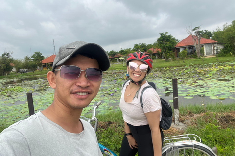 Funny day Biking, Farming, Buffalo riding and Basket boat private tour for solo traveler from Da Nang with transfer