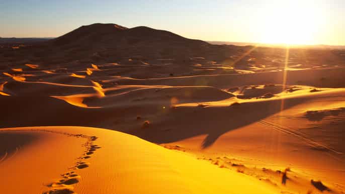 from merzouga overnight camel trek over erg chebbi dunes