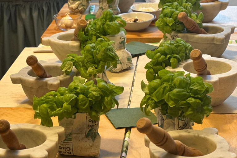 Genoa: Focaccia and Pesto Cooking Class in 18th-Century Home