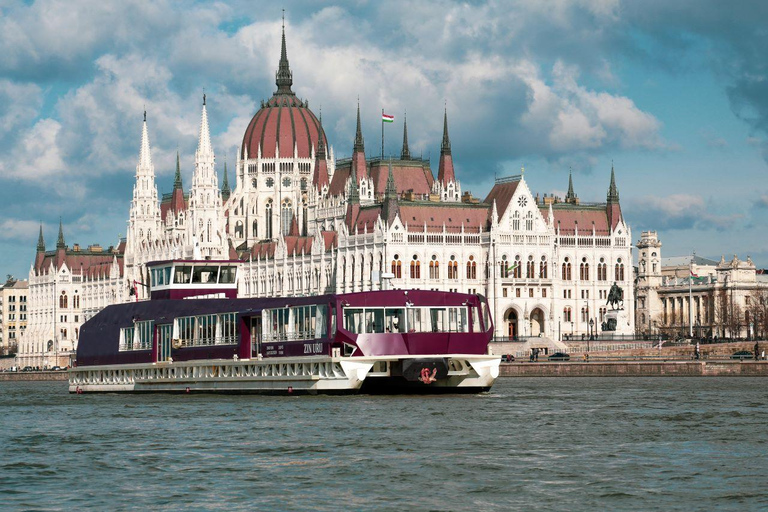 Budapest: Crucero turístico nocturno o diurnoCrucero turístico desde el lado Buda del río