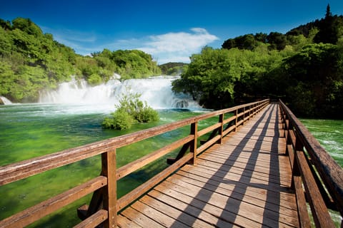 From Split or Trogir: Krka Waterfalls, Šibenik, & Primošten