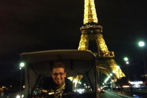 Paris bei Nacht: Rikschafahrt2-stündige Pedicab-Tour
