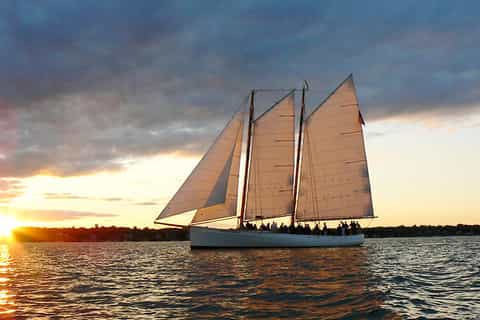 Boston Harbor Champagne Sunset Sail from Rowes Wharf