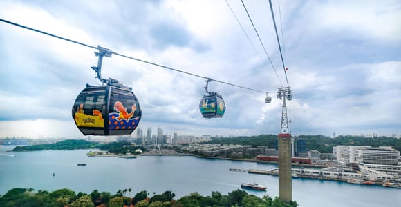 Sentosa Cable car & Wings of time Sunset Trip Shared Basis