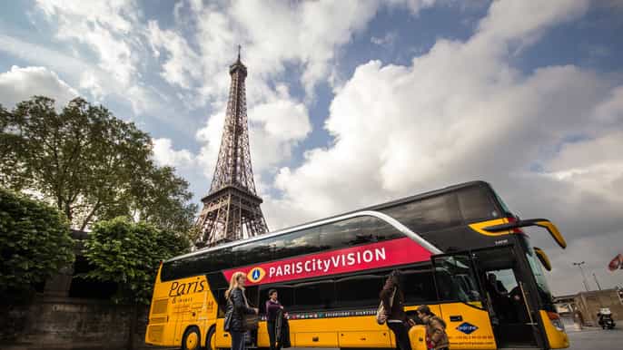 paris audioguided bus tour cruise eiffel tower lunch
