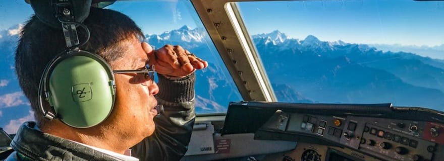 Katmandou : Vol panoramique du Mont Everest avec transfert aéroport.