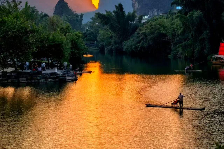 Yangshuo: Sunset & Scenic Afternoon Tour with pickup