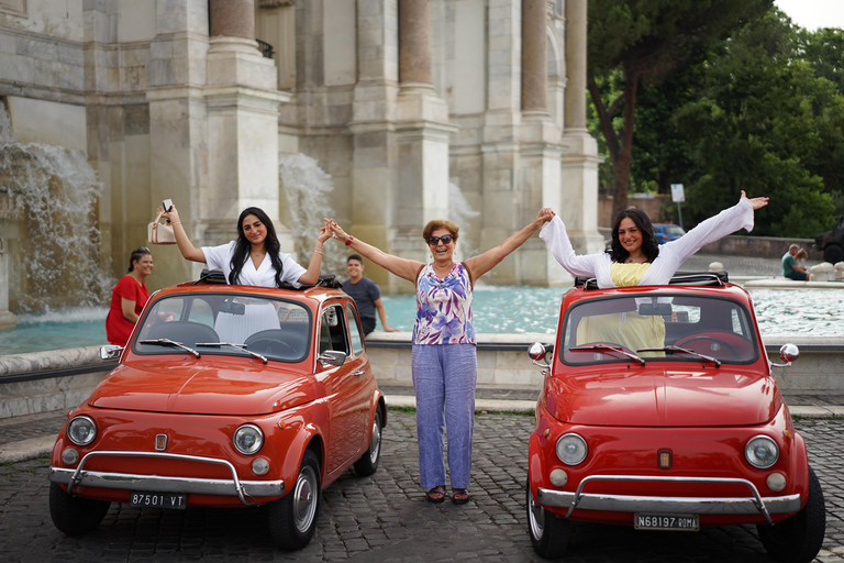 Rome : Visite guidée de la Fiat 500 avec photographeVisite privée