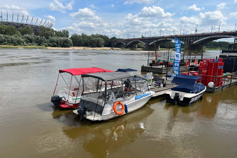 Warszawa: Scenisk Vistula-kryssning med utsikt över landmärken för 18 personer