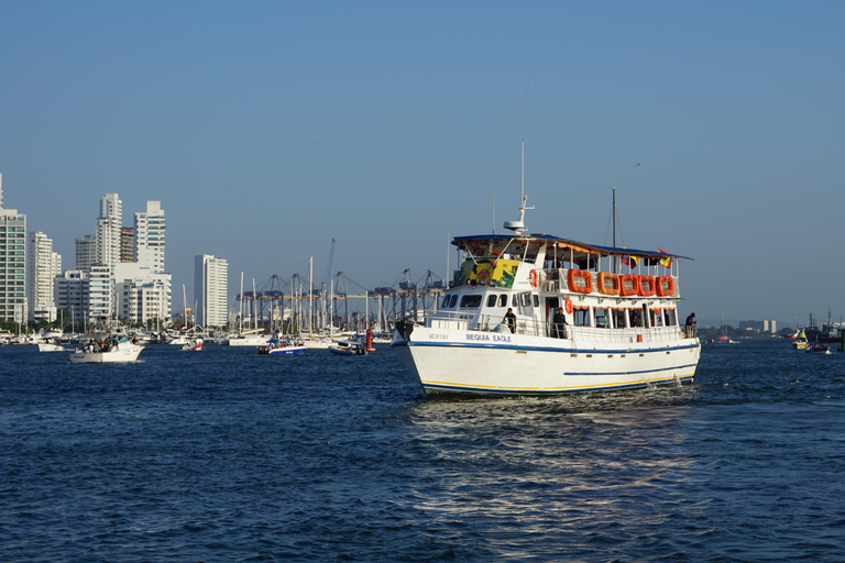 Carthagène : excursion en bateau de nuit avec dîner et open barCARTAGENA : Excursion en bateau de nuit blanche avec dîner et open bar