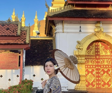 Laos Traditionelle Tracht