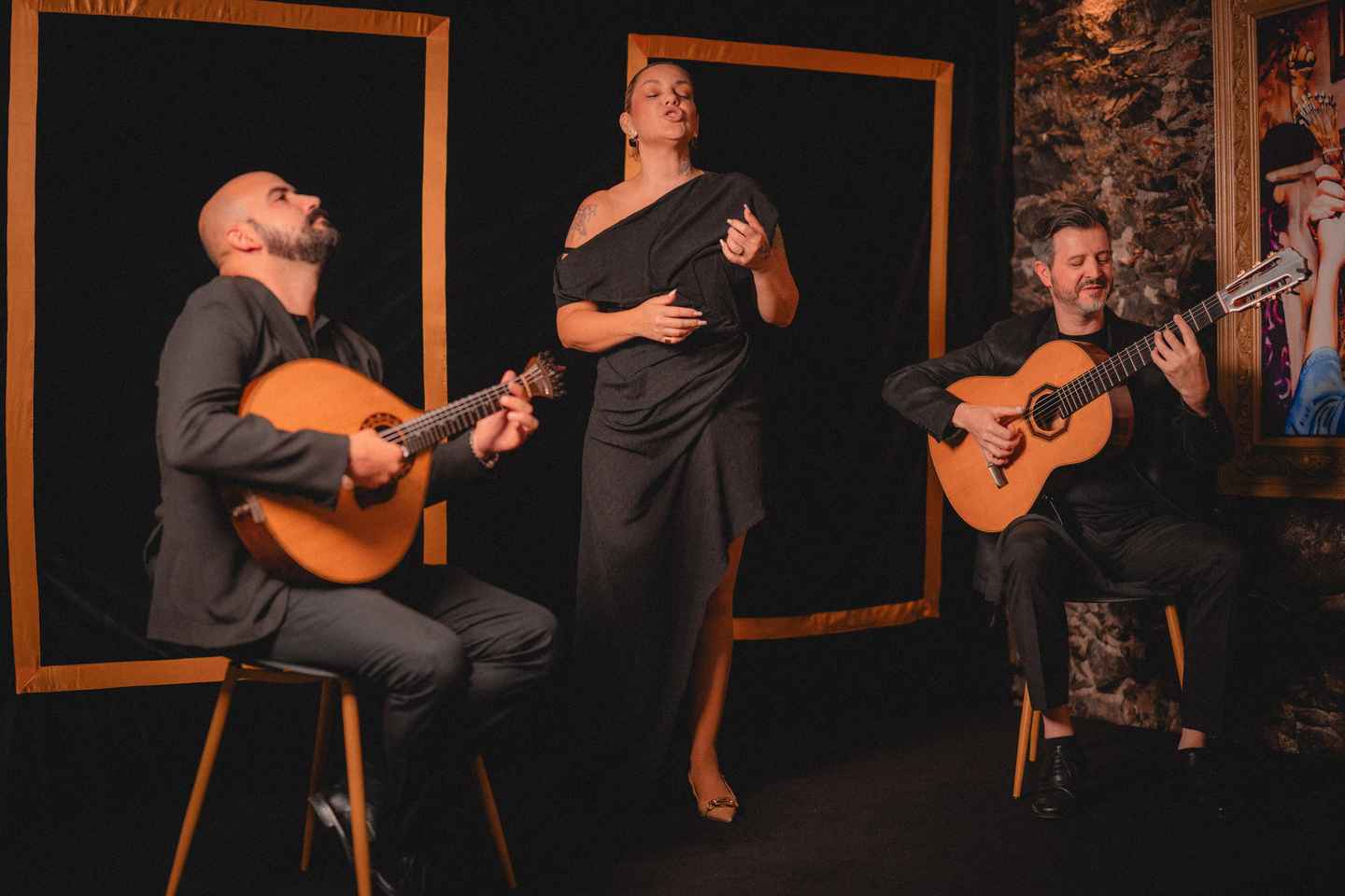 Fado-sýning í Funchal, Madeira, með Madeira-víni