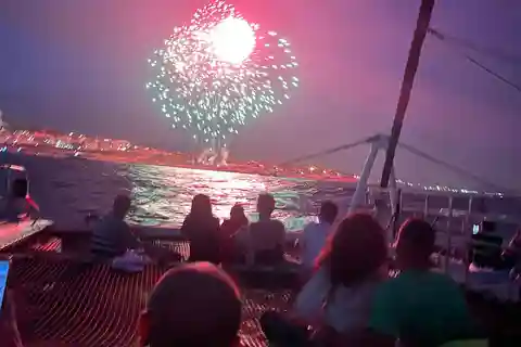 Tarragona's Fireworks Sail Catamaran