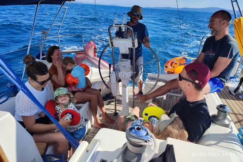 Split: Half Day Sailing Tour with Swim Stop, Snacks and Wine