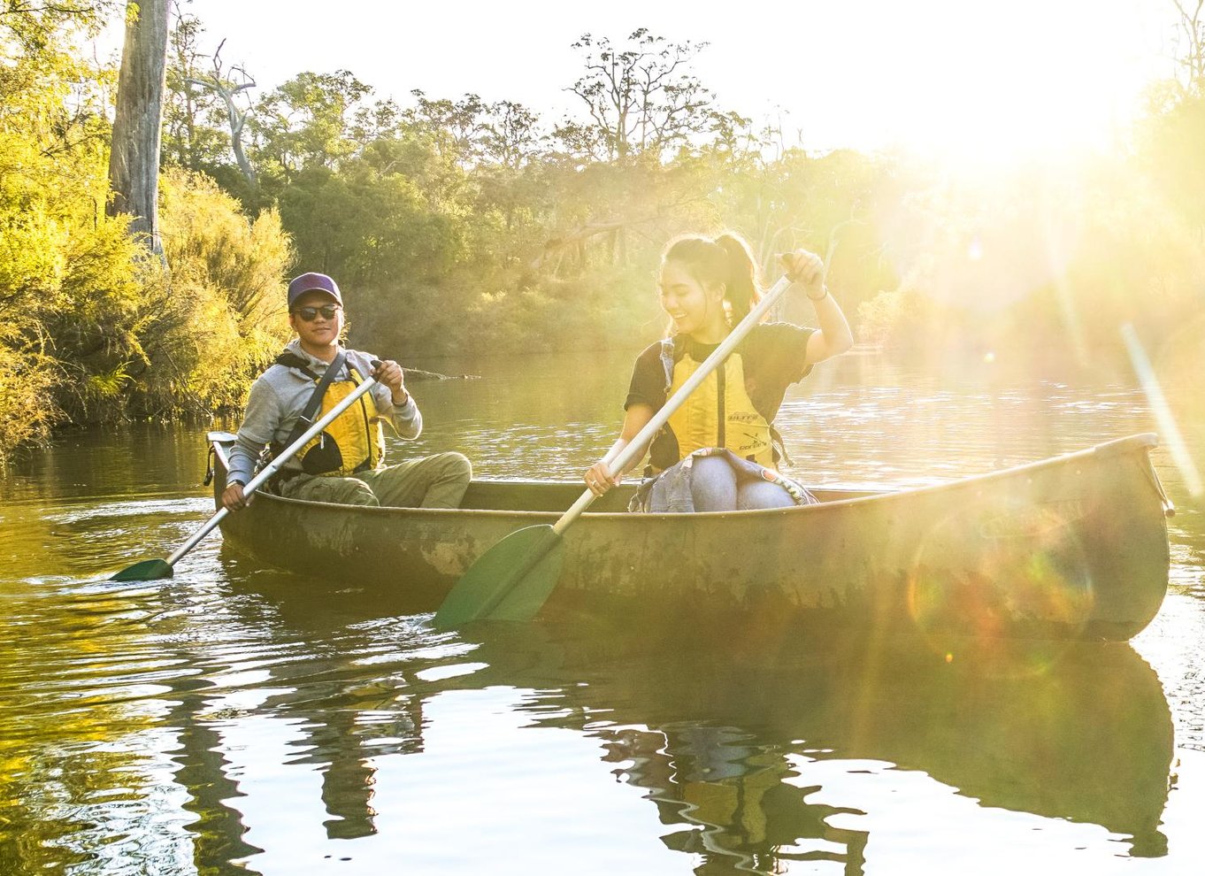 Margaret River: Guidet kano- og 4x4-tur med frokost og vin