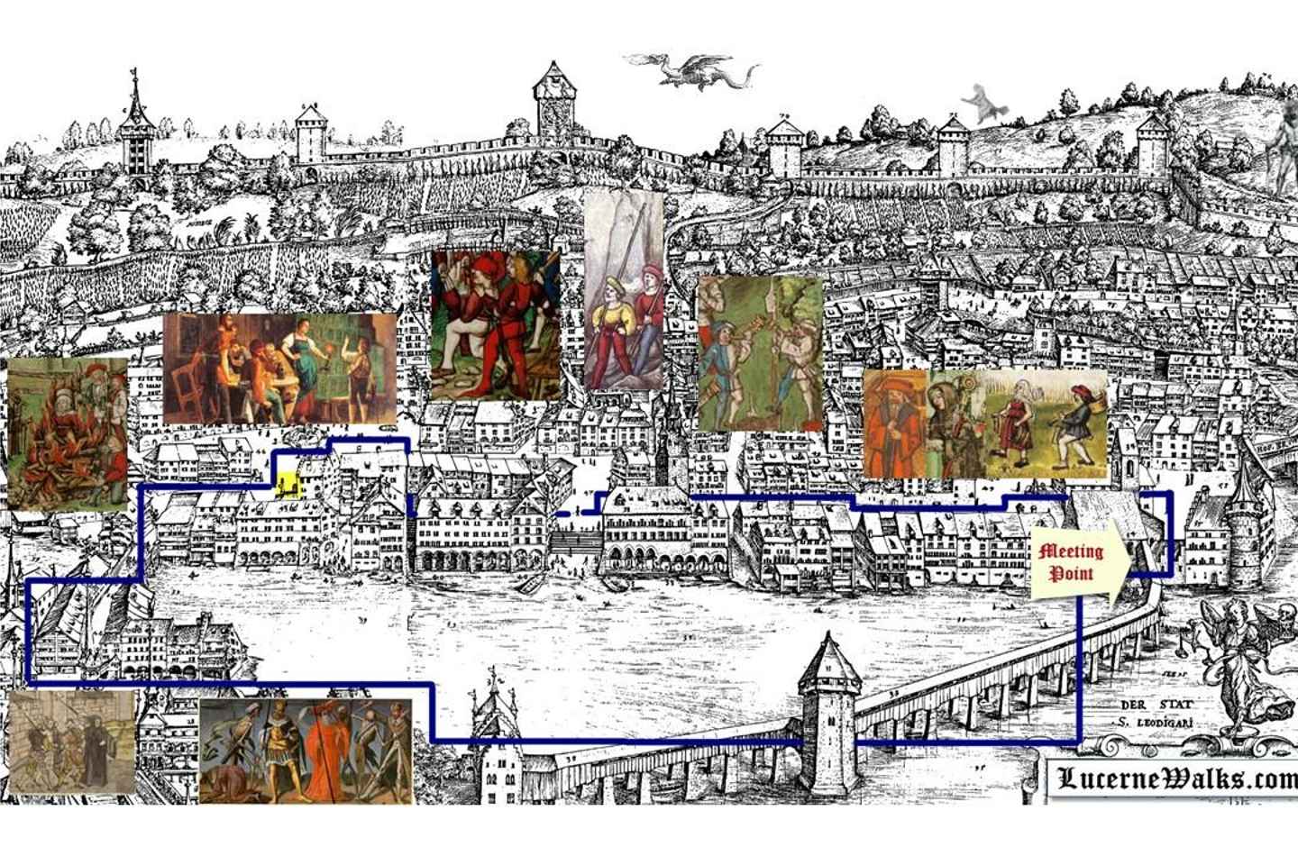 Lucerne: 1-Hour Historical Tour with Night Watchman - 20:00 Private Tour