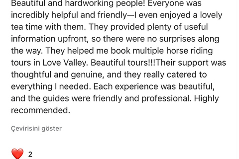 Kapadocja: przejażdżka konna po Dolinie MiłościCappadocia: Love Valley Horseback Riding Tour