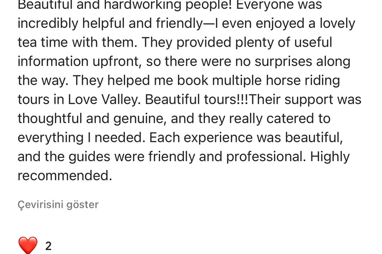 Kapadocja: przejażdżka konna po Dolinie MiłościCappadocia: Love Valley Horseback Riding Tour