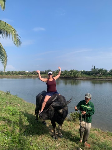 Hoi An:Cycling- Buffalo riding&Coconut Boat Riding With Meal
