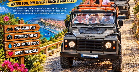 Alanya Jeep Safari: Water Fun, Dim River Lunch & Dim Cave